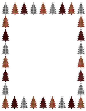 Buffalo Plaid Christmas Tree Border