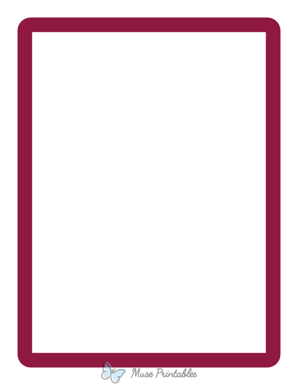 Burgundy Rounded Thick Line Border