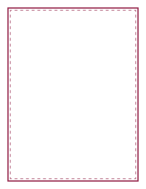 Burgundy Solid And Dashed Line Border