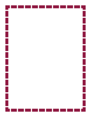 Burgundy Thick Dashed Line Border