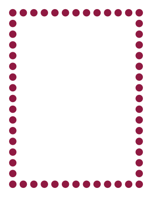 Burgundy Thick Dotted Line Border