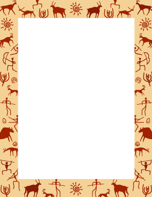 Cave Painting Border