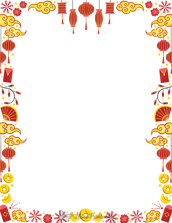 Printable Chinese New Year Page Border