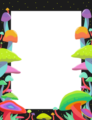 Colorful Mushroom Border