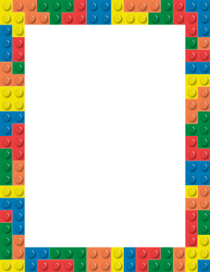 Colorful Toy Block Border