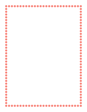 Coral Medium Dotted Line Border