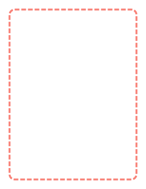 Coral Rounded Medium Dashed Line Border