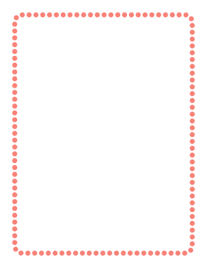 Coral Rounded Medium Dotted Line Border