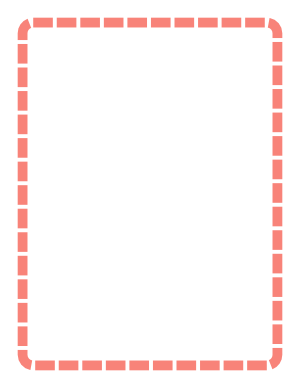 Coral Rounded Thick Dashed Line Border