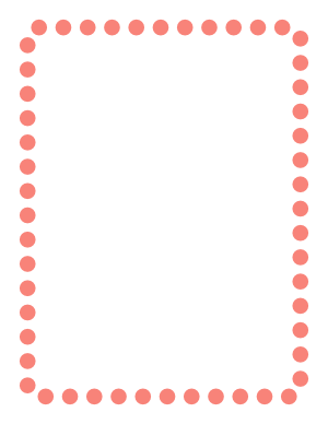 Coral Rounded Thick Dotted Line Border