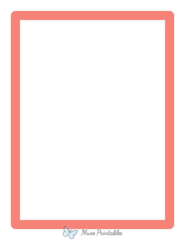 Coral Rounded Thick Line Border