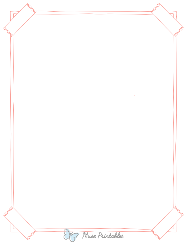 Coral Taped Poster Border