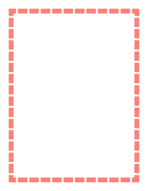 Coral Thick Dashed Line Border