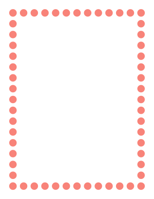Coral Thick Dotted Line Border