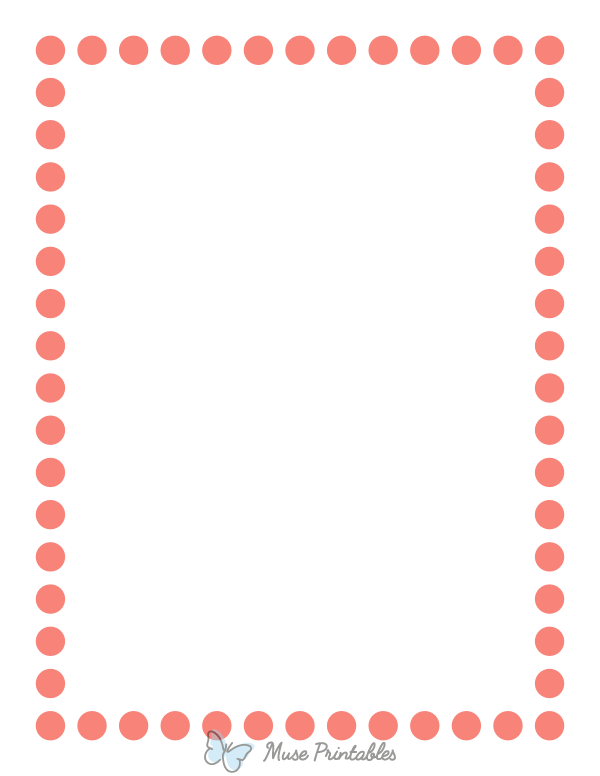 Coral Thick Dotted Line Border