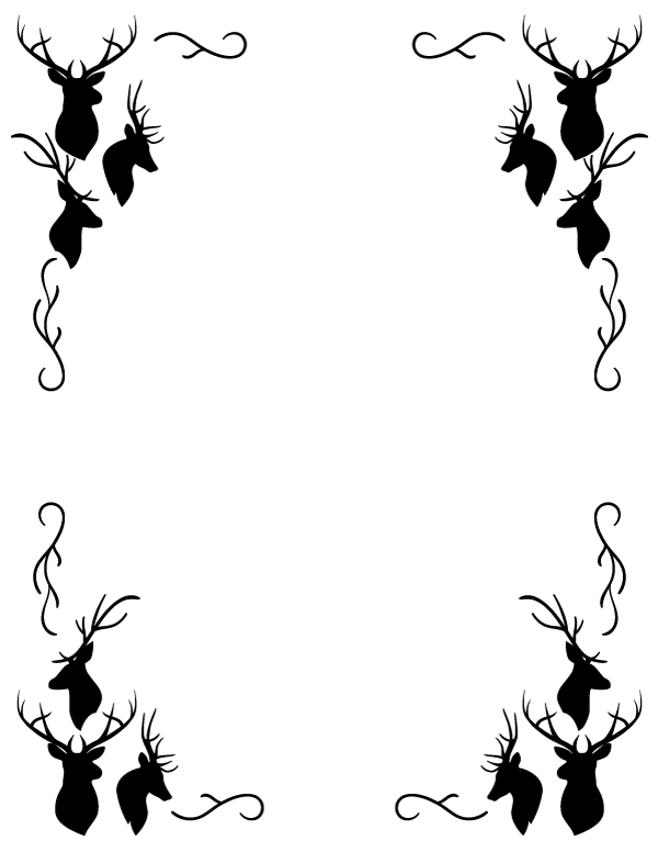 printable deer head silhouette