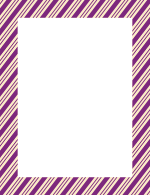 Cream and Purple Peppermint Stripe Border