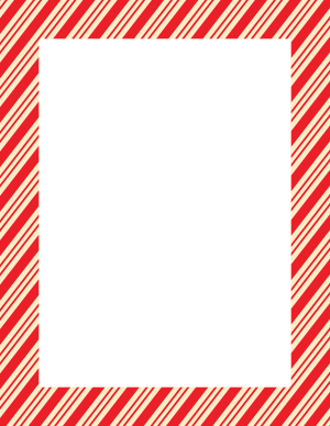 Cream and Red Peppermint Stripe Border