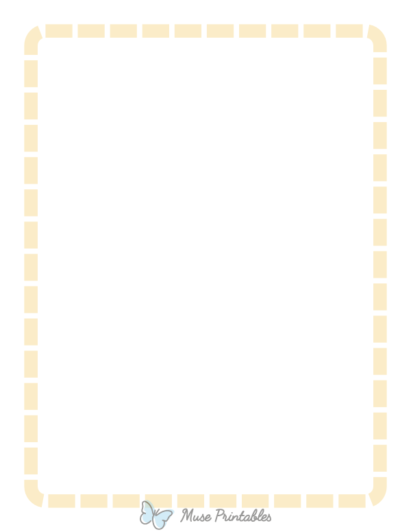 Cream Rounded Thick Dashed Line Border