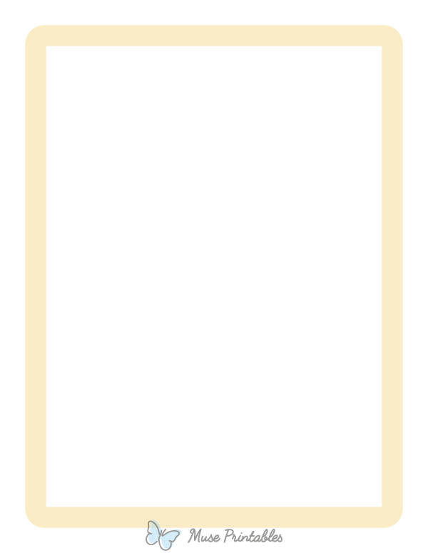 Cream Rounded Thick Line Border