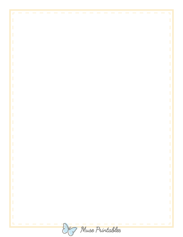 Cream Solid And Dashed Line Border