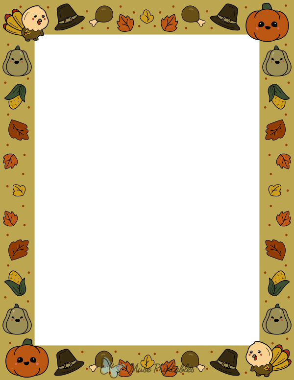 Cute Thanksgiving Border