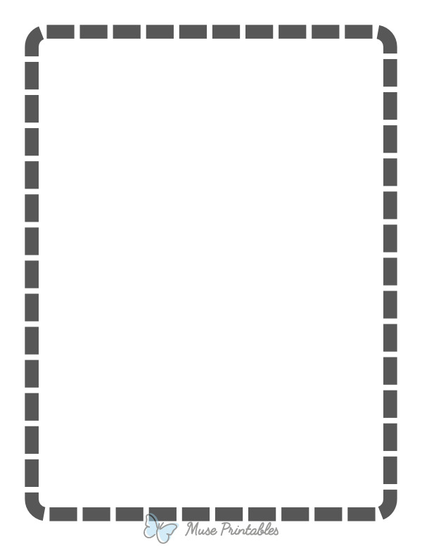 Dark Gray Rounded Thick Dashed Line Border