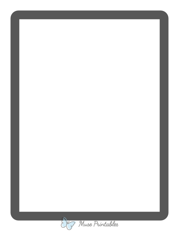 Dark Gray Rounded Thick Line Border