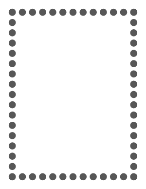 Printable Blue Thick Dotted Line Page Border