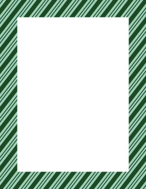 Dark Green and Seafoam Green Peppermint Stripe Border
