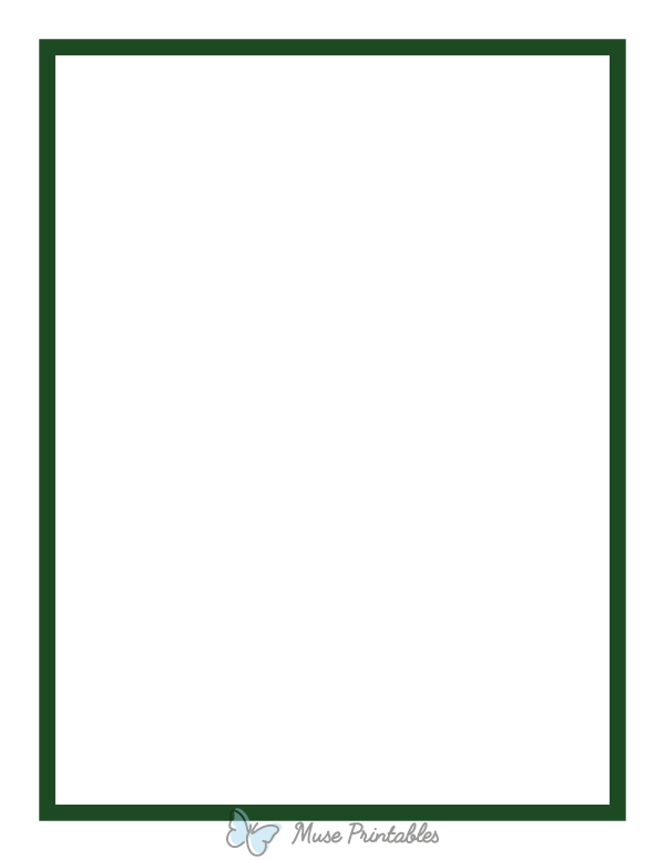 Dark Green Medium Line Border