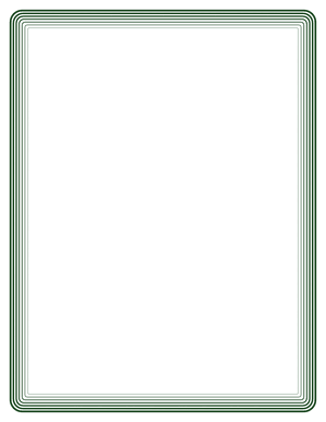 Dark Green Rounded Concentric Line Border