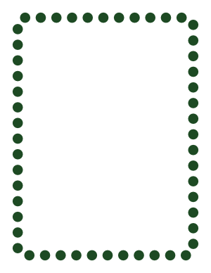 Dark Green Rounded Thick Dotted Line Border