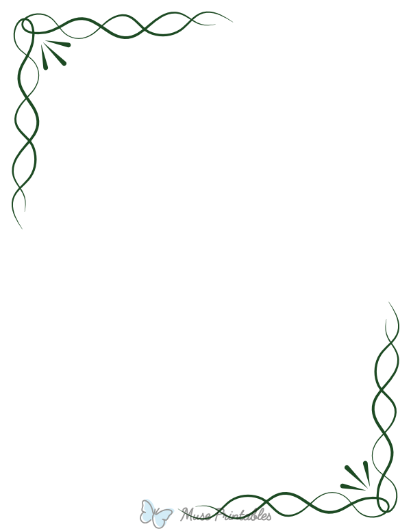 Dark Green Simple Knot Border