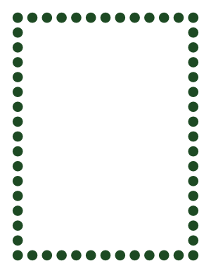 Dark Green Thick Dotted Line Border