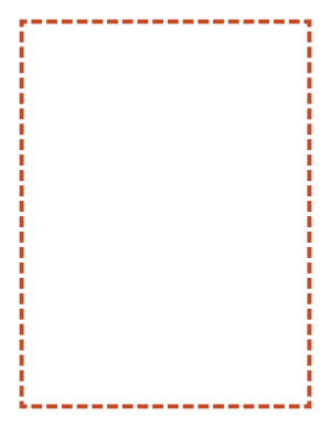 Dark Orange Medium Dashed Line Border