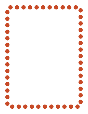 Dark Orange Rounded Thick Dotted Line Border