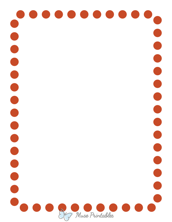 Dark Orange Rounded Thick Dotted Line Border