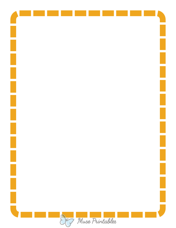 Dark Yellow Rounded Thick Dashed Line Border