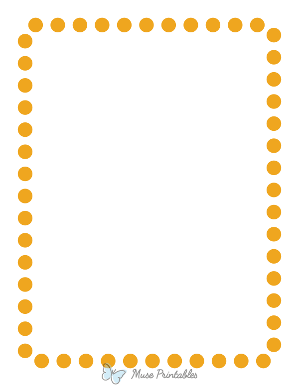 Dark Yellow Rounded Thick Dotted Line Border