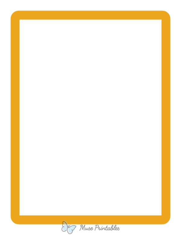 Dark Yellow Rounded Thick Line Border