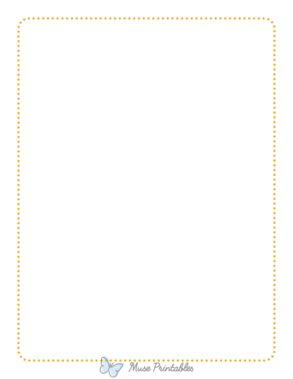 Dark Yellow Rounded Thin Dotted Line Border