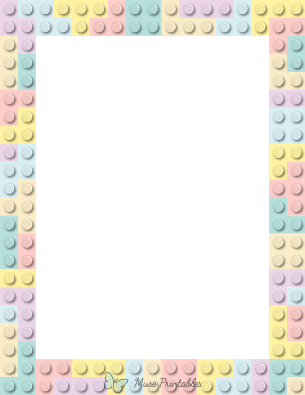 Easter Toy Block Border