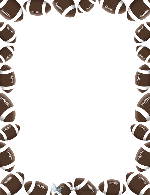 Printable Football Page Border