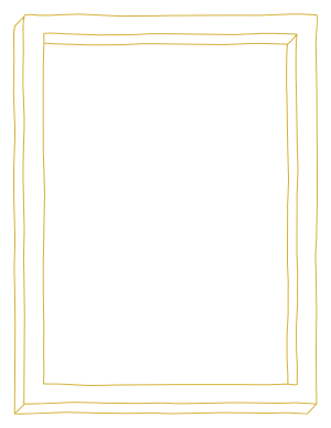 Gold 3d Doodle Frame Border