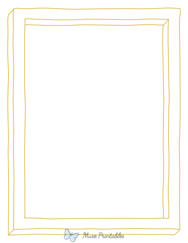 Gold 3d Doodle Frame Border