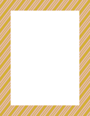 Gold and Rose Gold Peppermint Stripe Border