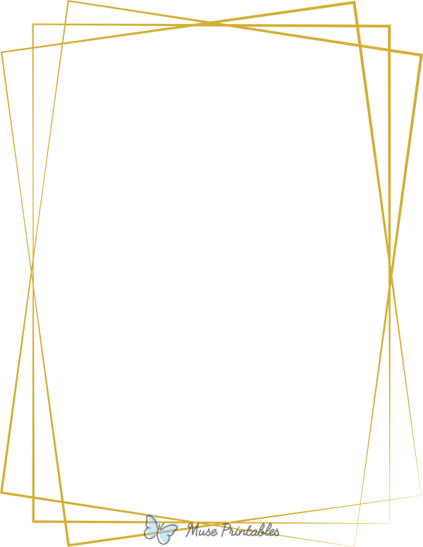 Gold Overlapping Line Border