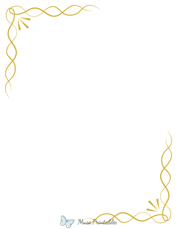 Gold Simple Knot Border