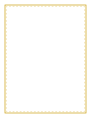 Gold Solid And Dashed Line Border